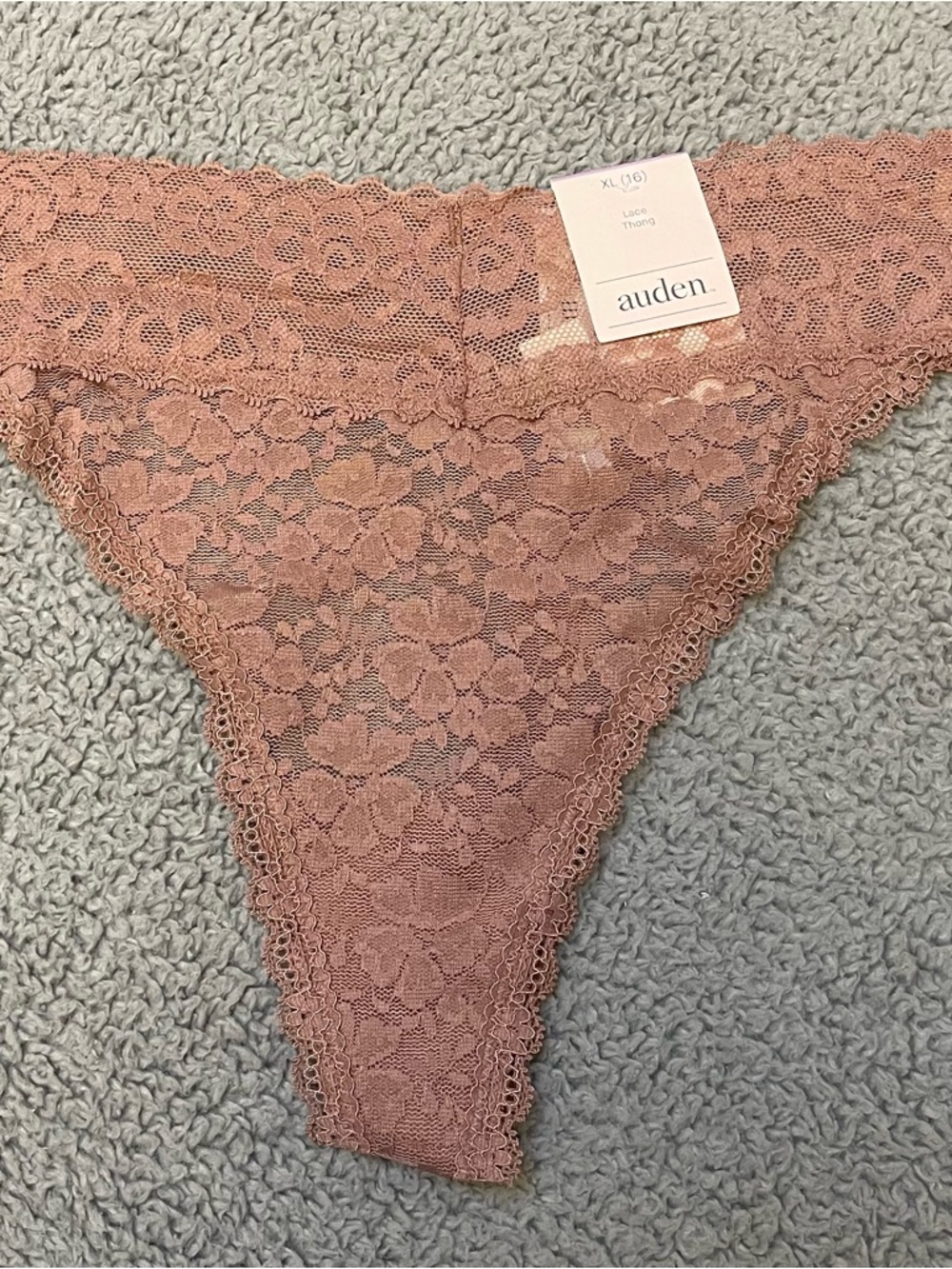 Auden Lace Thong - Dusty Rose